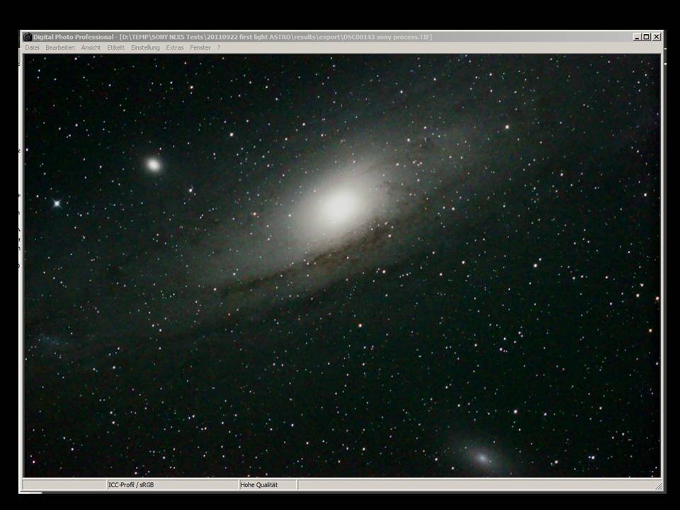 Andromeda mit NEX5