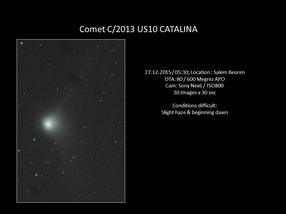 Comet C2013 US10 Catalina Comet C2013 US10 Catalina