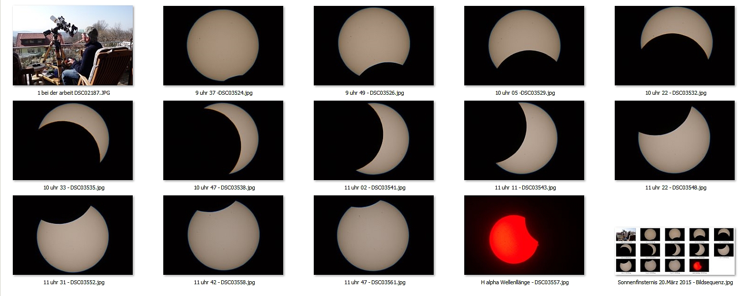 Sonnenfinsternis 20.Mrz 2015 - Bildsequenz